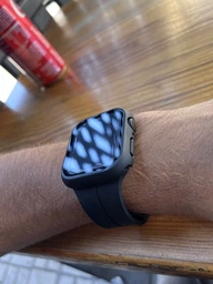 Защитный чехол со стеклом для для Apple Watch 4/5/6/SE/SE 2 (44 мм) Black фото от покупателей 4