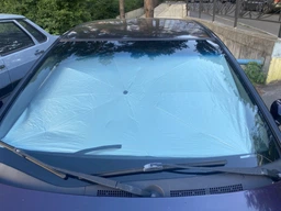 Зонт на лобовое стекло в авто Car Umbrellas Солнцезащитная шторка Автомобильный козырек для защиты от солнца Чёрный