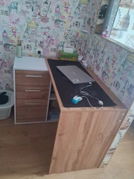 Офисный стол Doros Т8 100х83х75 см Белый/Дуб Артизан (41516060) фото от покупателей 7