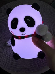 Детский силиконовый ночник панда LED лампа 7 цветов RY-97