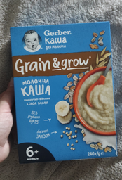Каша суха молочна швидкорозчинна Gerber Пшенично-вівсяна з кіноа та бананами для дітей із 6 місяців 240 г (8445291121430) фото від покупців 11