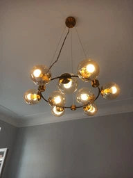 Люстра Loft підвісна Молекули Свет DF-9702-9 DGD Бронзова