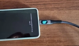 Кабель Lem Berger, USB-С 4.0 Thunderbolt 3/4, угловой, с дисплеем, для быстрой зарядки до 240W, для передачи даных до 40Gbps, поддержка 8K 60Ghz, длина 1 м, 3309808 фото от покупателей 3