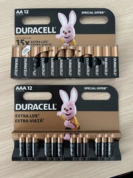 Набор Щелочные батарейки Duracell AA (LR06) MN1500 10 шт + Щелочные батарейки Duracell AAA (LR03) MN2400 10 шт (737055735792) фото от покупателей 10