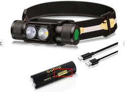 Налобний ліхтар Sofirn H25LR black LH351D 90CRI + SST 20-DR Red LED 5000K + акумулятор 3000mAh фото от покупателей 10
