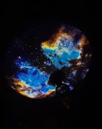 Cветильник ночник, лазерный проектор звёздного неба, галактики, Globe Galaxy Projector White (00-0001296)