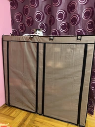 Тканинний шафа HCX для речей та взуття «T2712 gray» 118х30х110 см Сірий фото від покупців 1