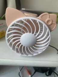 Портативный ручной вентилятор handy mini fan с аккумулятором 18650, черный со складной ручкой фото от покупателей 7
