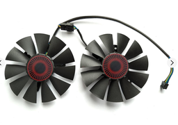 Вентилятор Everflow для видеокарты ASUS 75 мм 4-pin T128010SH (FD7010H12S T128010BH PLD08010S12HH T128010SU FD7010H12D) комплект 2 шт (№85.005) фото от покупателей 2