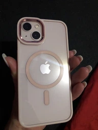 Чехол для Apple iPhone 13, Unit MagSafe, Голубой, прозрачный, магсейф, противоударный, магнитный, панель-накладка с поддержкой MagSafe, с поддержкой беспроводной зарядки, TPU+PC, защита всего корпуса, ударостойкий, ArmorStandart (ARM75195) фото от покупателей 4