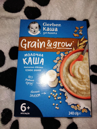 Каша суха молочна швидкорозчинна Gerber Пшенично-вівсяна з кіноа та бананами для дітей із 6 місяців 240 г (8445291121430) фото від покупців 9