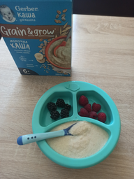 Каша суха молочна швидкорозчинна Gerber Пшенично-вівсяна з кіноа та бананами для дітей із 6 місяців 240 г (8445291121430) фото від покупців 6