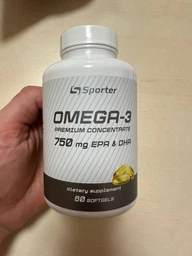 Жирні кислоти Sporter Omega-3 Premium Concentrate 750 mg EPA&DHA 60 капсул (4820249725702) фото від покупців 5