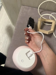 Дитячий силіконовий нічник Кролик Rabbit Lamp нічна LED лампа на акумуляторі 5 кольорів підсвічування біло-блакитний фото від покупців 3