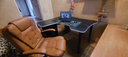 Стол игровой геймерский угловой Comfy-Home Kano-2 Zeus ламинированная ДСП Черно-красный