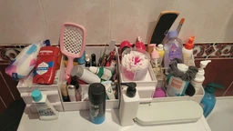 Органайзер/подставка для косметики настольный с выдвижными ящиками Cosmetics Organizer розовый (СО-28997) фото от покупателей 7