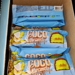 Кокосово-карамельный батончик FitWin Coco Caramel No Sugar Added, 20*40 грамм без добавленного сахара - Миндаль фото от покупателей 1