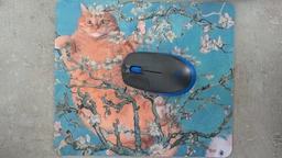Коврик для мышки Винсент Ван Гог Кот (Vincent van Gogh Cat) (25108-2963) 22 * 18 см фото от покупателей 7