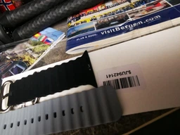Силіконовий ремінець Fruct Ocean для Apple Watch 42/44/45/46/49 mm White Black фото від покупців 3