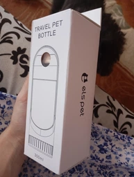 Бутылка поилка для собак Els Pet 300 мл для воды портативная в дорогу для выгула, Желтый (003-YELLOW)