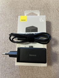 Блок питания Быстрая зарядка Сетевое зарядное устройство Baseus GaN5 Pro 65W (2 Type-С+USB ) + Кабель Type-C to Type-C 100W 1m для iPhone iPad Samsung Lenovo Xiaomi Macbook White фото от покупателей 2