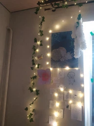 Искусственная Гирлянда Ветка Лианы С Led Подсветкой На Батарейках 2м | Желтый свет фото от покупателей 6