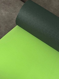 Килимок для йоги та фітнесу EasyFit TPE+TC 6мм двошаровий сірий-чорний фото від покупців 14