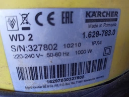 Двигун для пилососа Karcher, Whicepart VC07W122, VCM-H1, 1200 Вт, D137 мм, H137 мм