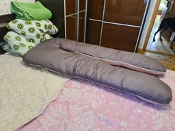 Подушка для беременных и отдыха Sleepingg U-Shape формы Антиаллергенное волокно с наволочкой и молнией Беж (4820227283460) фото от покупателей 5