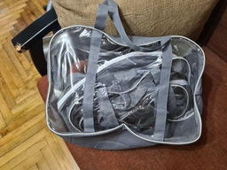 Набор сумок в роддом EcoNova (4 шт.) | Размеры S, М, XL,XXL | Прозрачные с серым спанбондом Для мамы и малыша фото от покупателей 1