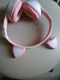 Навушники Bluetooth MDR CAT ear VZV-23M 7805 з підсвіткою, м'ятні фото от покупателей 17