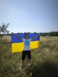 Прапор України державний, великий Smart, стрейч-атлас 90 х 141 см синьо-жовтий, кишеня під древко фото від покупців 6