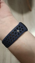Силиконовый ремешок Fruct Nike Sport Band for Apple Watch 42/44/45/46/49 mm Black Gray фото от покупателей 11