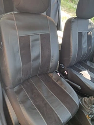 Авточехлы с эко кожы для MITSUBISHI Colt 2004>2012 Pok-ter GT line с черной вставкой