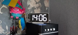 Часы электронные настольные LOSSO Premium CHARGE с LED подсветкой (черные), будильник фото от покупателей 1