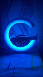 Многофункциональный ночник с будильником BT-3401 RGB с Bluetooth колонкой, Радио и беспроводной зарядкой Белый фото от покупателей 15