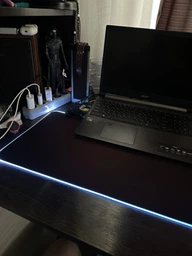 Игровая поверхность с подсветкой INTEKO 300х800х4мм RGB черный фото от покупателей 6