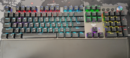 Клавіатура дротова Aula F2058 Rainbow EN/UA layout KRGD blue USB фото від покупців 13