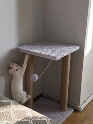 Дряпка для кота Мур-Мяу Гламур 37х37х64 см для кішок у джутовій мотузці Сірий фото від покупців 16
