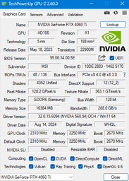 Видеокарта MSI GeForce RTX4060Ti 16Gb GAMING X SLIM (RTX 4060 Ti GAMING X SLIM 16G)
