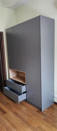 Шафа для одягу з нішею Doros Дейл Графіт/Дуб Евок 3 ДСП 150х52х220 (80737723) фото від покупців 7