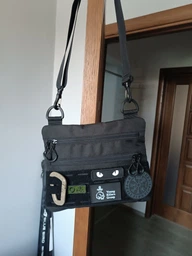 Тактична сумка через плече чоловіча RoKit M Койот + чорний з MOLLE та Velcro — міська EDC сумка