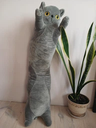 М'яка іграшка обіймашка антистрес Британський Кіт батон 70 см My Kigu Сірий (9046) фото от покупателей 1