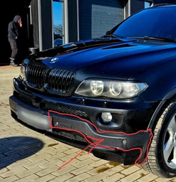 Губа на передний бампер Lasscar для Bmw X5 E53 1999-2006 БМВ х5 е53 фото от покупателей 1
