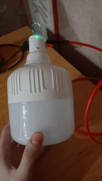 USB LED Лампа туристична кемпінгова 80 W Світильник акумуляторний 2400 мАг, ліхтар нічник з підвісом, Портативна похідна лампочка з зарядкою фото від покупців 5