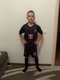 Форма футбольная детская Messi (Месси) 10 Интер Майями (Inter Miami) 2024, 22- 125-135, салатово-черная фото от покупателей 12
