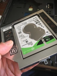 Адаптер подключения Grand-X HDD 2.5'' 9.5 мм в отсек привода ноутбука SATA/SATA3 Slim (HDC-24C)