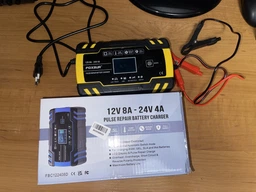 Зарядное устройство для автомобильного аккумулятора Foxsur 12V-24V 8A (подходит на свинцово-кислотные и гелиевые АКБ) Синий FBC122408D фото от покупателей 6
