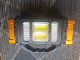 Акумуляторний переносний ліхтар на сонячній батареї HB-2678-25W+2COB з Powerbank, панель, USB зарядка (31466) фото від покупців 2