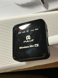 Беспроводной петличный микрофон для iPhone / iPad, 8-контактный приемник (черный) PULUZ